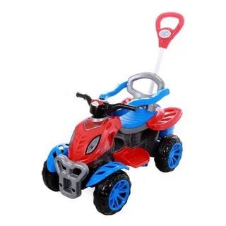 Carrinho De Passeio Infantil Quadriciclo Haste Pedal Menina Cor Vermelho_aranha Carrinho De Passeio Infantil Quadriciclo Haste Pedal Menina Cor Vermelho_aranha