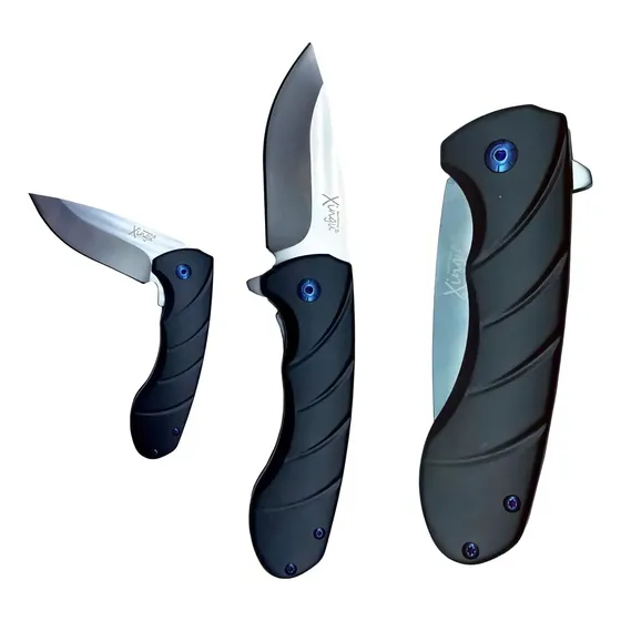 Canivete Tático Xingu XV3452 Cabo Alumínio Lâmina Aço Inoxidável 8cm