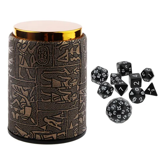 Juego De Dados Poliédricos De 10 Piezas Con Juego De D&d De