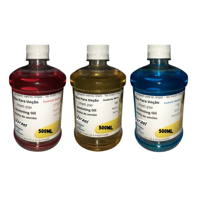 Óleo De Unção Kit Com 3 Unid - 500ml Cada - O Melhor Preço