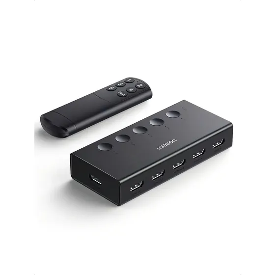 Ugreen Adaptador HDMI Switch 5 en 1 Negro 4K@60Hz con Control Remoto | Cuotas sin interés
