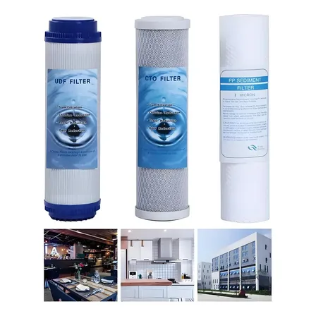 Pack 3 Filtros Antisarro Ablandador 10 Pulgadas - Blanco Blanco