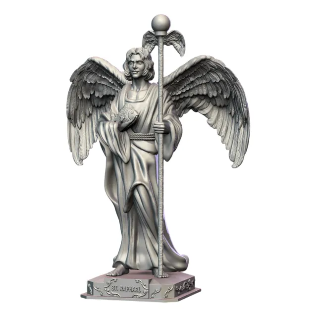 Escultura San Rafael Arcángel Venezuela Impreso 3d