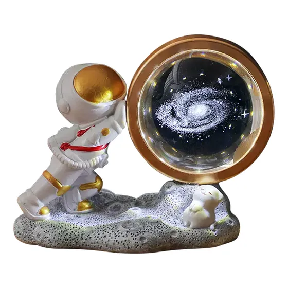 Luz Nocturna Led 3d Galaxy Bola De Cristal Lámparas De Mesa Sol