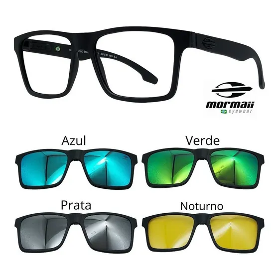 Oculos Masculino Mormaii Swap Com 4 Clipons