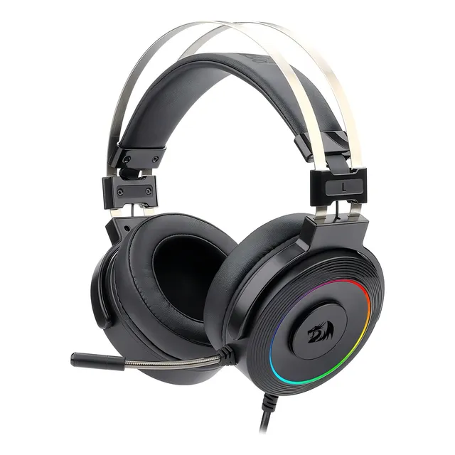 Auriculares gamer Redragon Lamia RGB H320RGB negro con luz LED