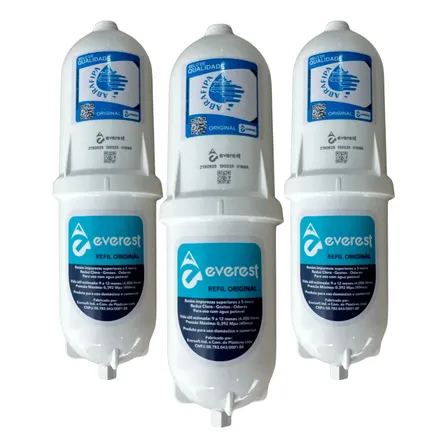 Kit 03 Refil Filtro Soft By Everest Original Branco