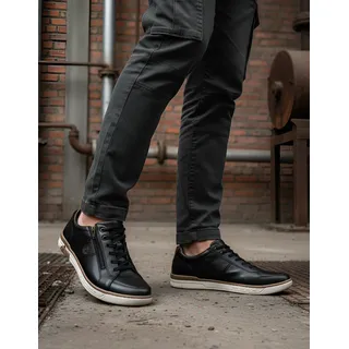 Sapatenis Em Couro Legitimo Pegada Nature 119313 Masculino Preto 37 Br