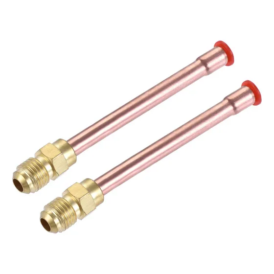 2 Conector Adaptador De Rosca Macho Sae 1/4 Con Tubo Cobre