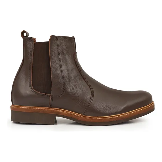 Bota Cuero Hombre Briganti Zapatos  Taco  Goma Hcbo00938