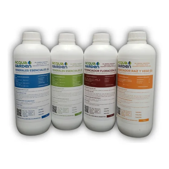 Acqua Garden Kit Solución Nutritiva Cultivo Hidroponico - Rinde 1000l