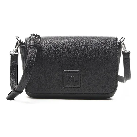 Bandolera Con Solapa Xl Extra Large Hanna Negro