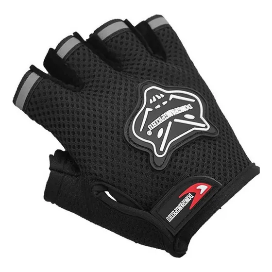 Guantes Medio Dedo Corto Mocho Knt Moto Ciclismo Gym Pesas