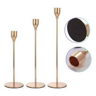 3pzc Candelabros Metálicos, Decoración Para La Mesa. 3pzc Candelabros Metálicos, Decoración Para La Mesa.