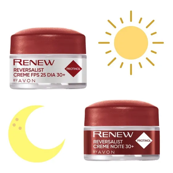 Kit Creme Renew Reversalist Fps 25 Dia E Noite 30+