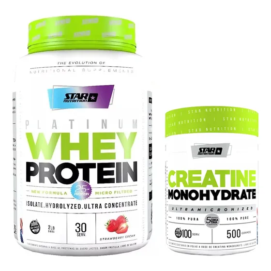 Star Nutrition Whey Protein 2lb + Creatina Monohidrato 500gr