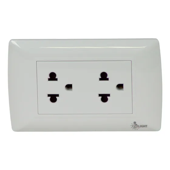 Tomacorriente Doble Blanco U/american Pack De 2 Unid