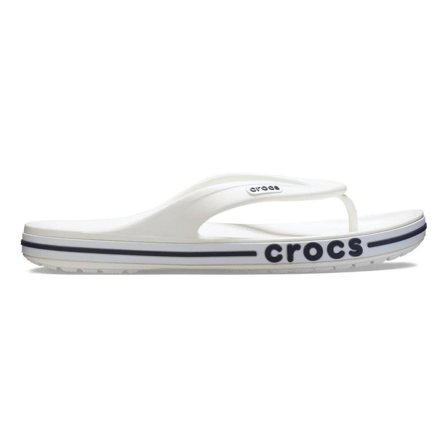 Chinelo Crocs Bayaband Flip White/navy Chinelo Crocs Bayaband Flip White/navy