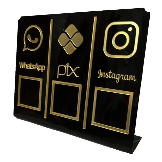 Placa Pix, Whats E Qr Code Diversas Cores Top Pronta Entrega