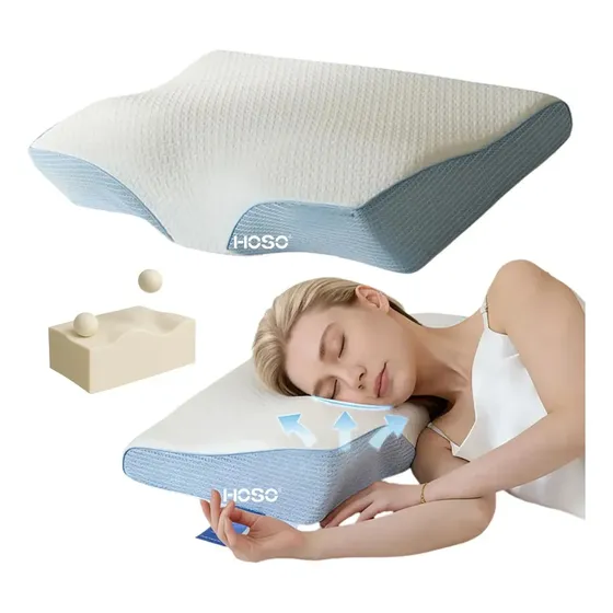 Almohada Ortopédica Cervical Ergonómica Memory Transpirable Agua