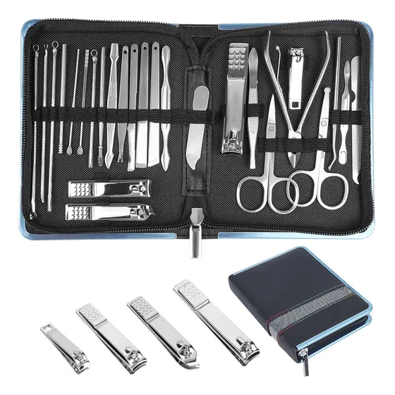 Conjunto Profissional De Manicure Completo Aço Inoxidável