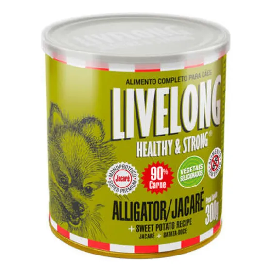 Alimento Livelong Jacare Úmido 300g