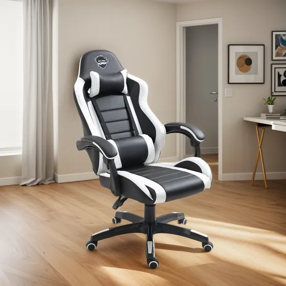 Cadeira Gamer Ninja Danzo, Reclinável, Preto E Branco