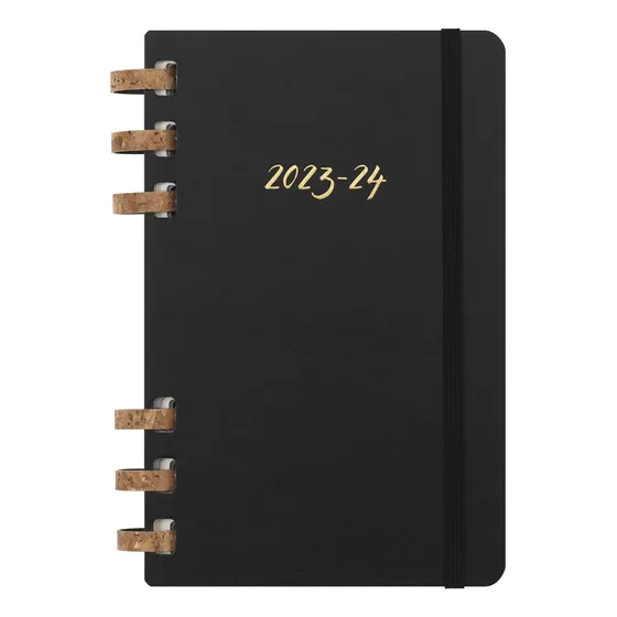 Moleskine Agenda Academica Espiral 2 39.4 ft Negro Tapa Dura