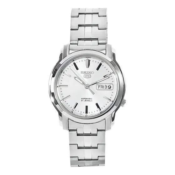 Reloj Hombre Seiko Snkk65 Automático Pulso Plateado En Acero