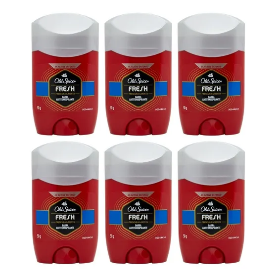 Old Spice Kit X6 Fresh Barra Antitranspirante Desodorante