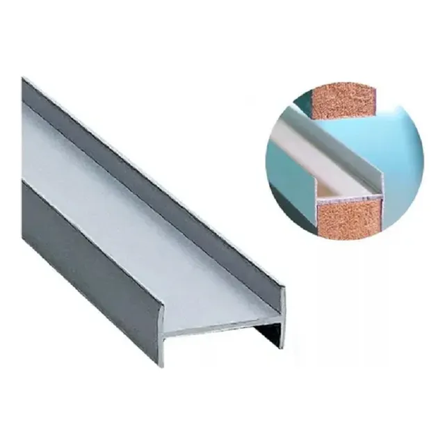 Perfil Union H 18 Mm Aluminio Placa Mueble Tuyu