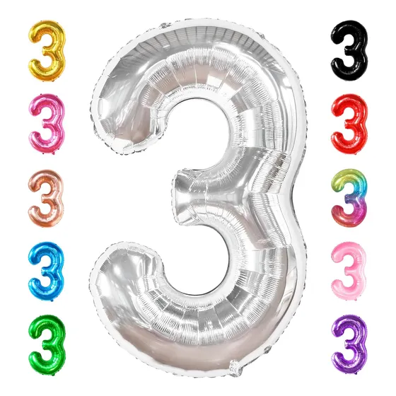 Globo Metalico Numero Gigante 86 Cm 32 In Cumpleaños Fiesta
