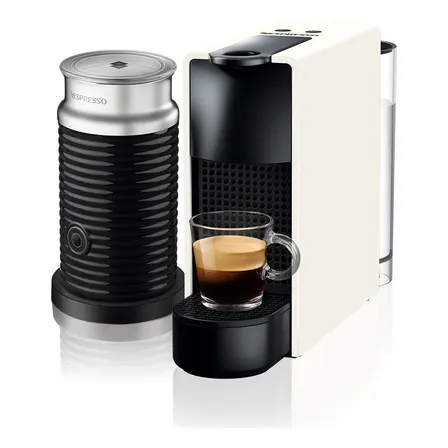 Cafetera Nespresso Essenza Mini Con Espumador De Leche Color Blanco