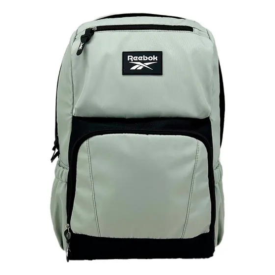 Mochila Reebok 19 PuLG Deportiva Viaje Reforzada Unisex Color Gris Diseño De La Tela Lisa
