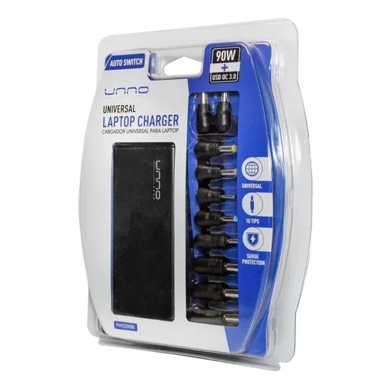 Cargador Adaptador Universal Unno Tekno Notebook 90w