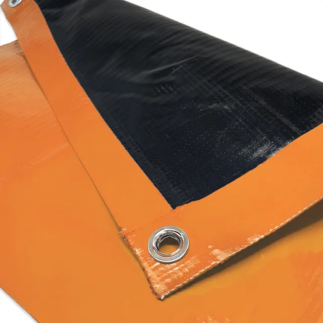 Lona Antichama Proteção Respingo De Solda 4x3m Laranja/preto