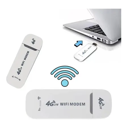 Modem 4g Roteador Wi-fi Usb Portátil 150mbps Chip Veiculo Branco