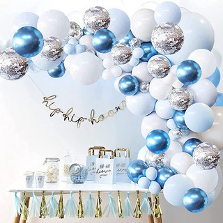 Kit De Guirnalda De Globos Azules Para Baby Shower, 107 Piez Kit De Guirnalda De Globos Azules Para Baby Shower, 107 Piez