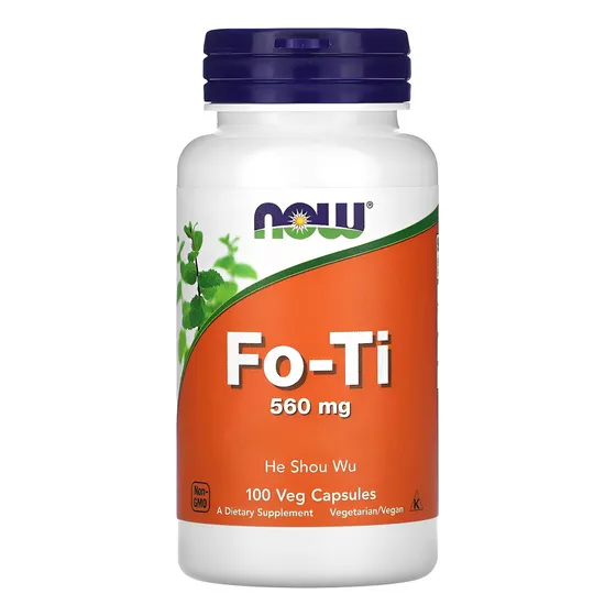 Fo-ti 560mg he Shou Wu 100veg Caps Now Foods Sabor Sem Sabor