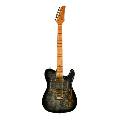 Guitarra Elétrica Seizi Katana Kabuto HH Preta Dourada Com Bag