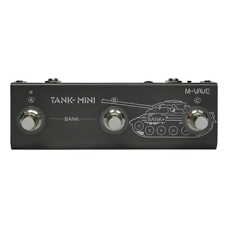Pedaleira M-vave Tank-mini Pedal De Guitarra Afinador Pedal Preto