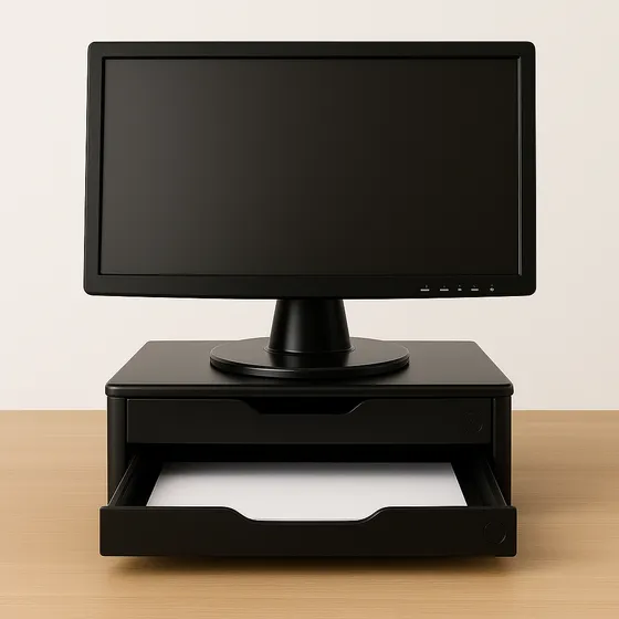 Suporte Para Monitor Mesa 2 Gavetas Ergonômico Escritório