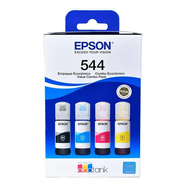 Pack De 4 Tintas Originales Epson T544 65ml C/u Bk/cy/mg/yw