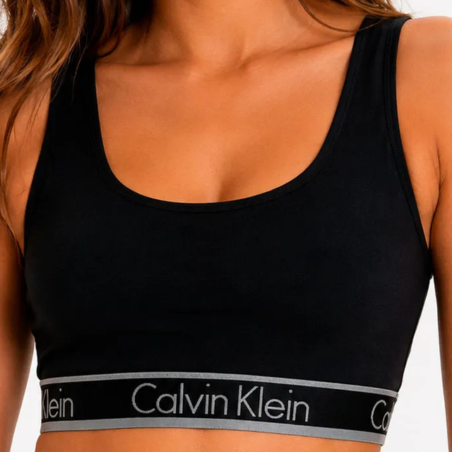 Top Regata Fitness Academia Cotton Calvin Klein Original Preto Top Regata Fitness Academia Cotton Calvin Klein Original Preto