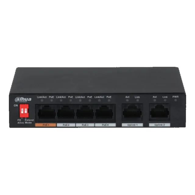 Switch Dahua 100 Mbps 4 Puertos Poe PFS3006-4ET-60