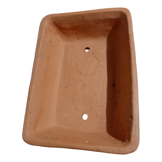 Matera Maceta Bandeja Bonsái Extra Grande 37x27x10cms Barro.