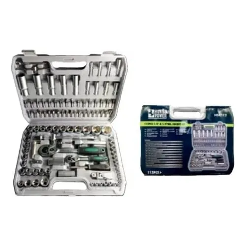 Juego De Dados De 112 Piezas De 1/4  Y 1/2  Dr Victeche