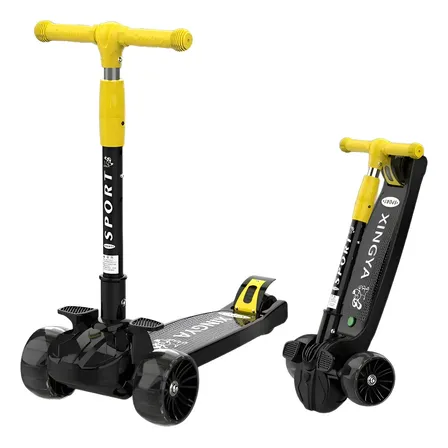 Beezee Patinete Sport 3 Rodas Até 40kg R326 Preto/amarelo