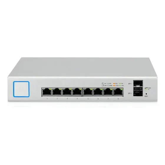 Switch Ubiquiti Unifi 8 Portas Rj45 +2p Sfp Us-8-150w Branco