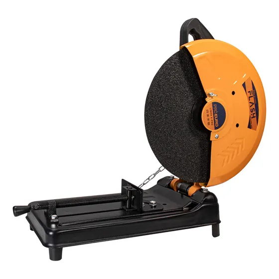 Serra Rápida Policorte Portátil de Bancada Com Disco de Corte 14" 2000w Cor Laranja/Preto 220v Ajuste de Corte 45° e 90° - Pró Euro